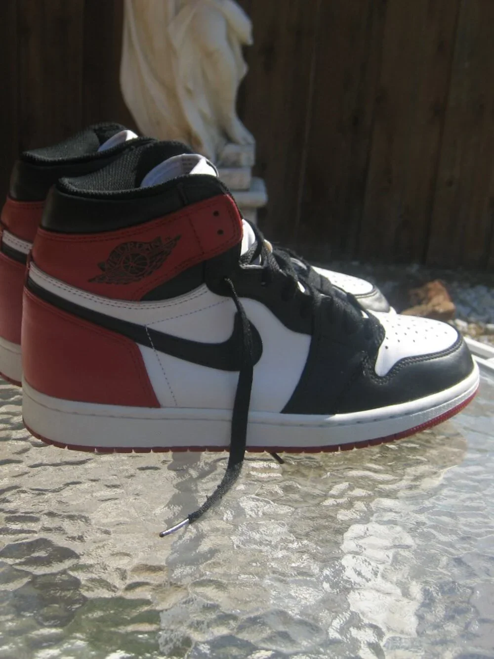 Men's Nike Air Jordan 1 High Retro OG Black Toe 2016 Size 9.5 Retro 555088-125